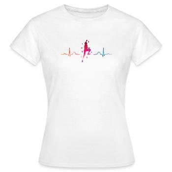 Boulderer Herzschlag Boulder Bouldern - Frauen T-Shirt - Weiß - Vorne - AI Model Female 172 dark (172cm)