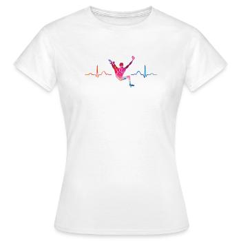 Boulderer Herzschlag Boulder Bouldern - Frauen T-Shirt - Weiß - Vorne - AI Model Female 172 dark (172cm)