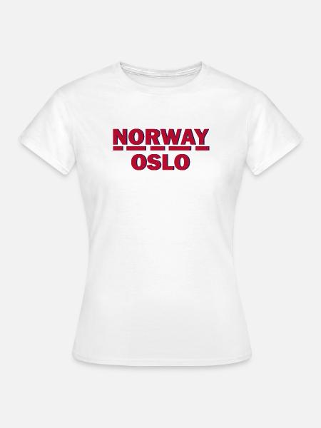 Oslo Retro Blockbuchstaben - Frauen T-Shirt - Weiß