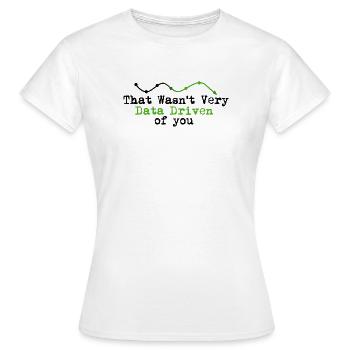 Data Driven Graphline Logo - Women's T-Shirt - white - Front - AI Model Female 172 dark (172cm)