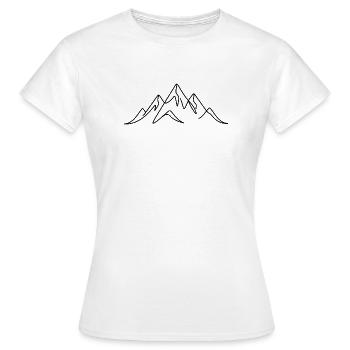 Gebirge - Frauen T-Shirt - Weiß - Vorne - AI Model Female 172 dark (172cm)