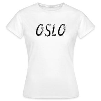 Oslo im schwarzen städtischen Busch - Frauen T-Shirt - Weiß - Vorne - AI Model Female 172 dark (172cm)