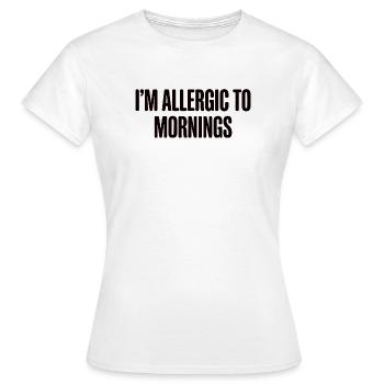 Vintage auquel je suis allergique le matin - T-shirt Femme - blanc - Devant - AI Model Female 172 dark (172cm)