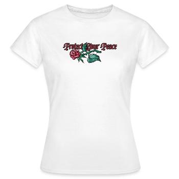 Protect Your Peace: Rose Floral - Women's T-Shirt - white - Front - AI Model Female 172 dark (172cm)