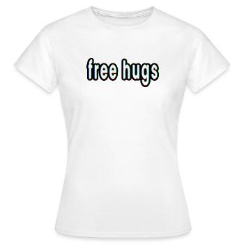 Kostenlose Umarmungen - Frauen T-Shirt - Weiß - Vorne - AI Model Female 172 dark (172cm)