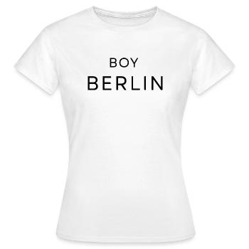 Boy Berlin - Frauen T-Shirt - Weiß - Vorne - AI Model Female 172 dark (172cm)