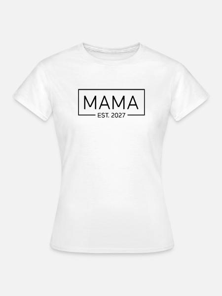 Werdende Mama Schwangerschaftsverkündung - Frauen T-Shirt - Weiß
