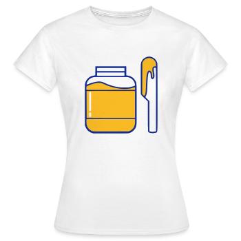Abeille à miel - T-shirt Femme - blanc - Devant - AI Model Female 172 dark (172cm)