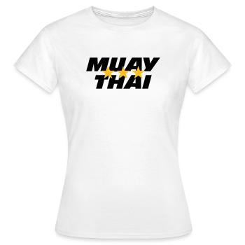 Muay Thai - T-shirt Femme - blanc - Devant - AI Model Female 172 dark (172cm)