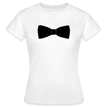 Bow Tie - Women's T-Shirt - white - Front - AI Model Female 172 dark (172cm)