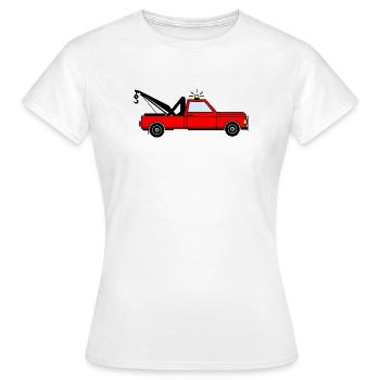 Abschleppwagen rot - Frauen T-Shirt - Weiß - Vorne - AI Model Female 172 dark (172cm)