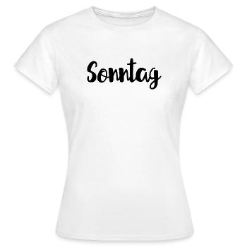 Sonntag Woche Wochenende - Frauen T-Shirt - Weiß - Vorne - AI Model Female 172 dark (172cm)