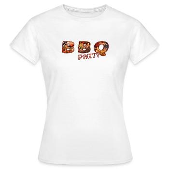 BBQ Party - T-shirt Femme - blanc - Devant - AI Model Female 172 dark (172cm)