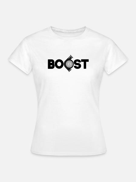Boost - Auto Turbolader Racing Design - Frauen T-Shirt - Weiß