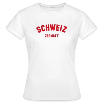 ZERMATT Suisse Suisse - T-shirt Femme - blanc - Devant - AI Model Female 172 dark (172cm)