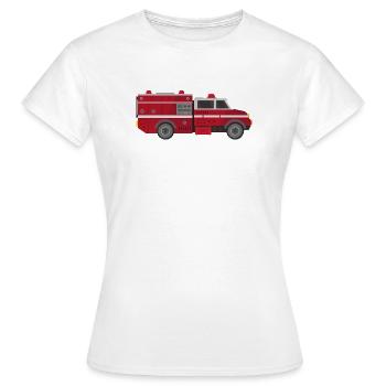 Camion de pompiers - T-shirt Femme - blanc - Devant - AI Model Female 172 dark (172cm)