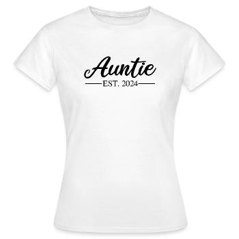 AUNTIE_2024 - Women's T-Shirt - white - Front - AI Model Female 172 dark (172cm)