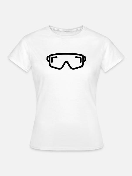Schutzbrille - Frauen T-Shirt - Weiß