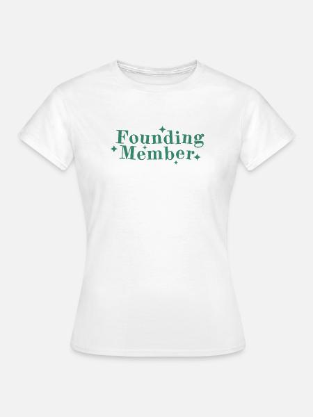 Founding Member Schriftlogo Sterne - Frauen T-Shirt - Weiß