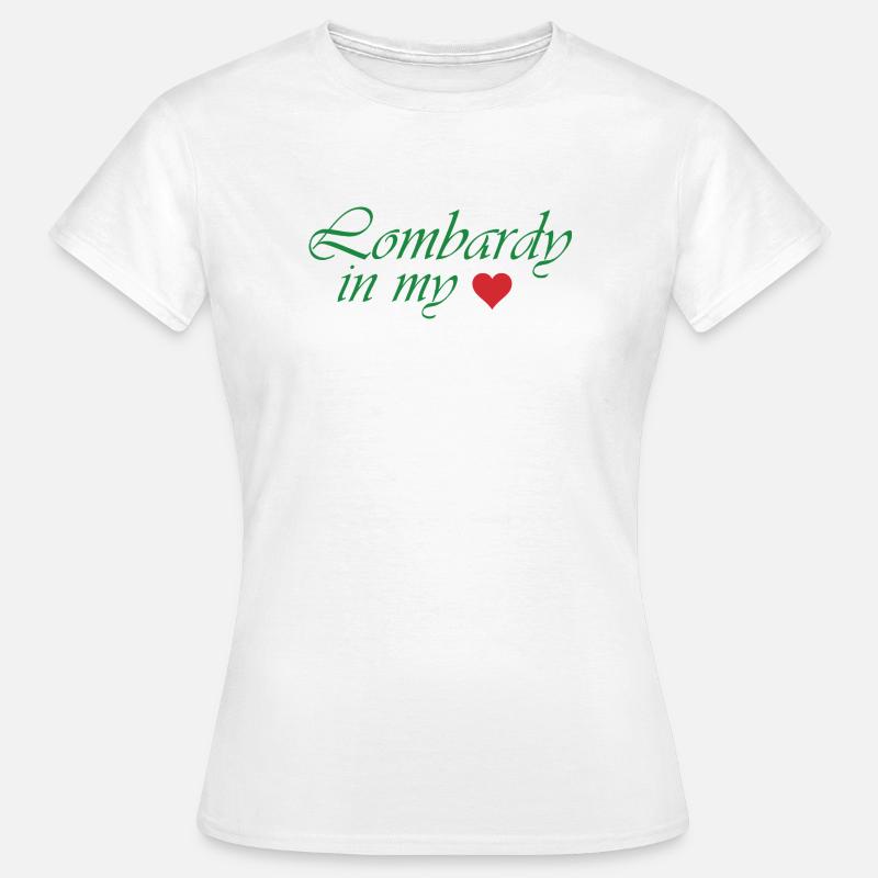 Lombardy Heart Script Design - Women's T-Shirt - white
