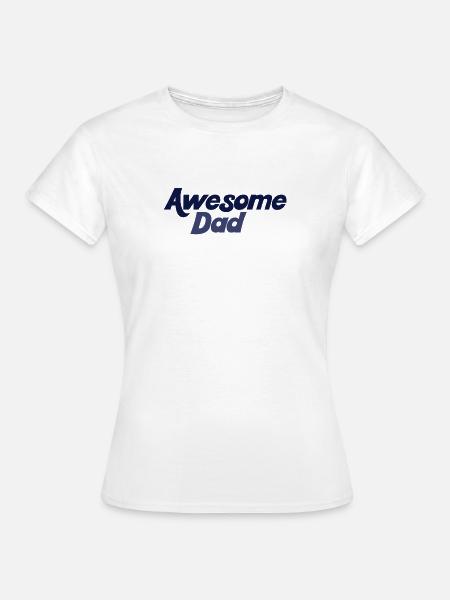 Kräftiger Blauer Farbverlauf Großartiger Papa - Frauen T-Shirt - Weiß