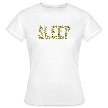 Typographie du sommeil - T-shirt Femme - blanc - Devant - AI Model Female 172 dark (172cm)