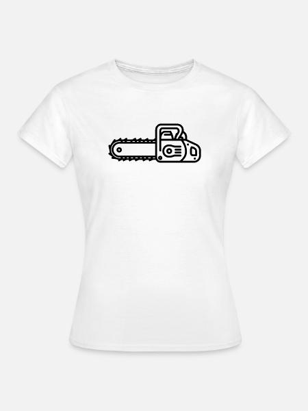 Kettensäge - Frauen T-Shirt - Weiß