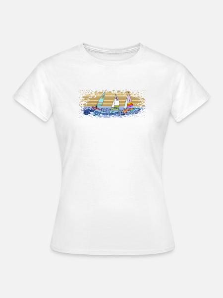 Segelboote - Frauen T-Shirt - Weiß