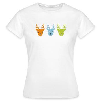 Chemises de cerf - T-shirt Femme - blanc - Devant - AI Model Female 172 dark (172cm)