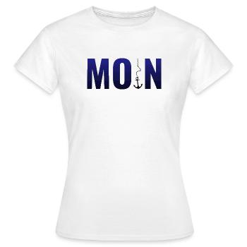 Bonjour - T-shirt Femme - blanc - Devant - AI Model Female 172 dark (172cm)