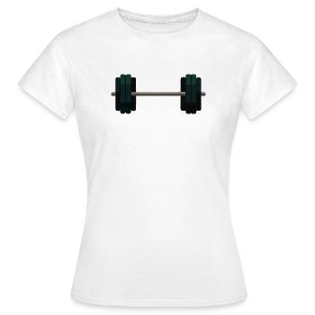 Barbell Dumbbell - Women's T-Shirt - white - Front - AI Model Female 172 dark (172cm)