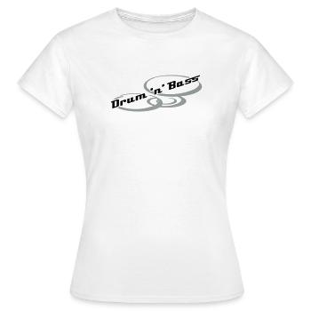 Drum 'n' Bass Design - T-shirt Femme - blanc - Devant - AI Model Female 172 dark (172cm)