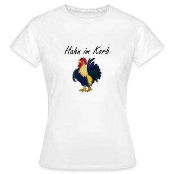 Hahn im Korb - Frauen T-Shirt - Weiß - Vorne - AI Model Female 172 dark (172cm)