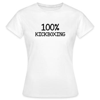 Kickboxing / Kick-Boxeur / Kick Boxing / - T-shirt Femme - blanc - Devant - AI Model Female 172 dark (172cm)