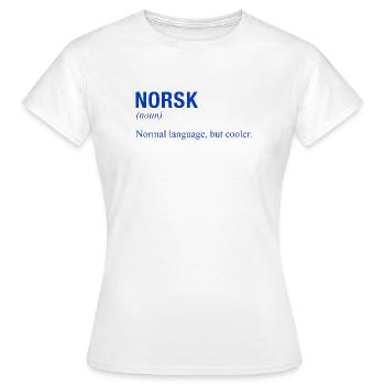 NORVÈGE Norvège Norvégien Norvégien - T-shirt Femme - blanc - Devant - AI Model Female 172 dark (172cm)