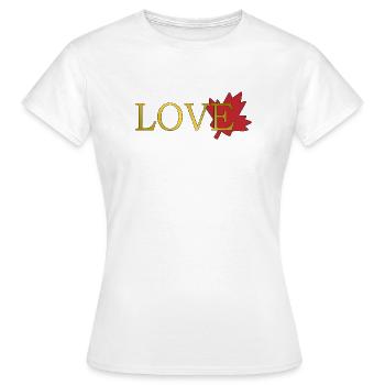 Amour Feuille d'érable du canada - T-shirt Femme - blanc - Devant - AI Model Female 172 dark (172cm)