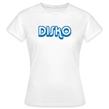 DISKO Nicki - Frauen T-Shirt - Weiß - Vorne - AI Model Female 172 dark (172cm)