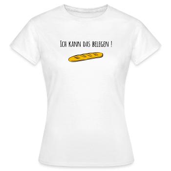 Baguette - Frauen T-Shirt - Weiß - Vorne - AI Model Female 172 dark (172cm)