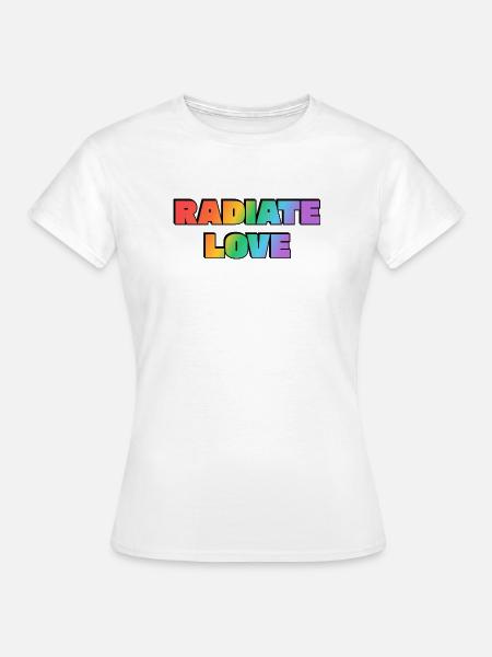 Strahlen Sie Liebe Regenbogen aus - Frauen T-Shirt - Weiß