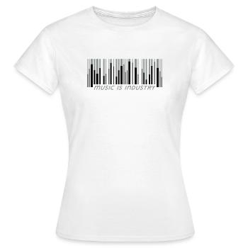 La musique, c’est l’industrie - T-shirt Femme - blanc - Devant - AI Model Female 172 dark (172cm)
