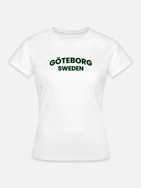 Göteborg in grüner Silhouette - Frauen T-Shirt - Weiß