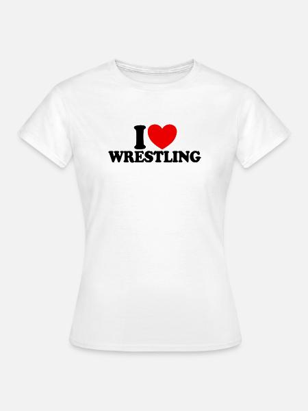 Ich liebe Wrestling - Frauen T-Shirt - Weiß
