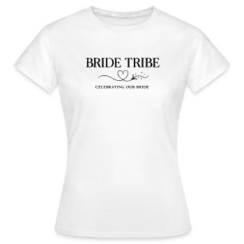 Tribu des Mariées ! Costume de l’équipe nuptiale Heart Design - T-shirt Femme - blanc - Devant - AI Model Female 172 dark (172cm)