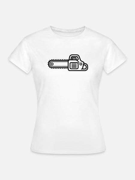 Kettensäge - Frauen T-Shirt - Weiß