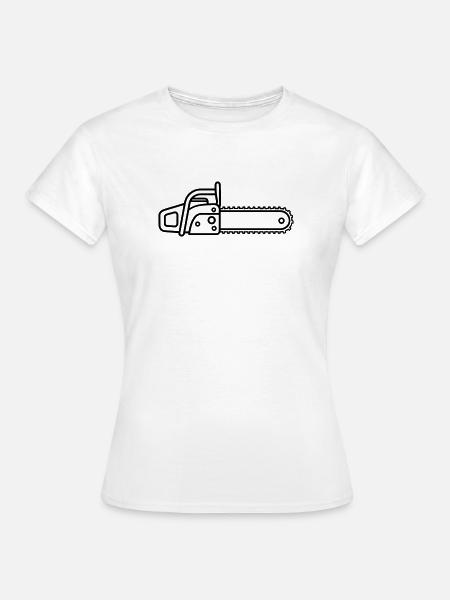 Kettensäge - Frauen T-Shirt - Weiß