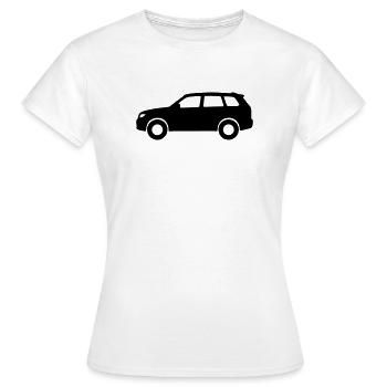 Silhouette de la voiture - T-shirt Femme - blanc - Devant - AI Model Female 172 dark (172cm)