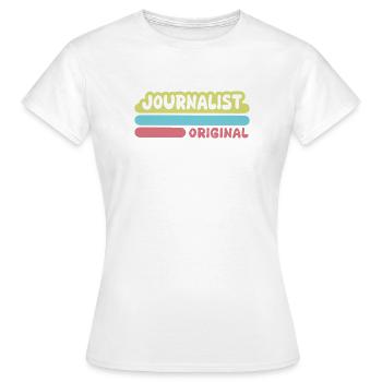 Journaliste dicté - T-shirt Femme - blanc - Devant - AI Model Female 172 dark (172cm)