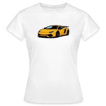 Speedster Supercar jaune - T-shirt Femme - blanc - Devant - AI Model Female 172 dark (172cm)