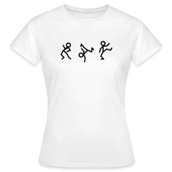Bonshommes bâtons dansants - T-shirt Femme - blanc - Devant - AI Model Female 172 dark (172cm)