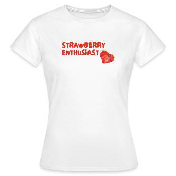 Strawberry Enthusiast - Women's T-Shirt - white - Front - AI Model Female 172 dark (172cm)